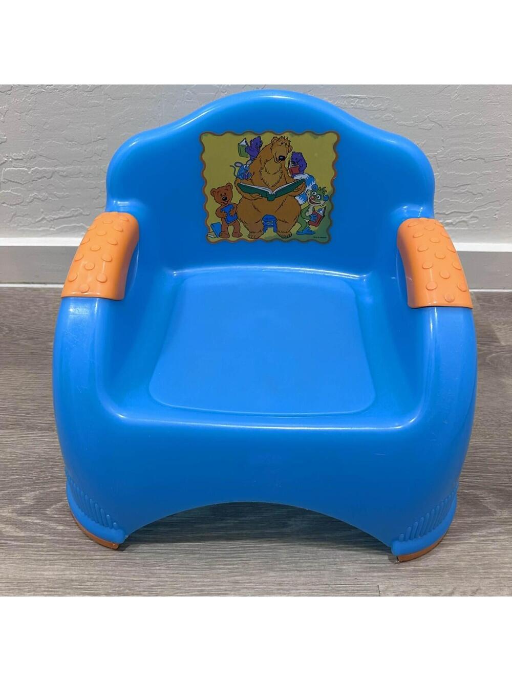 Vintage Bear in the Big Blue House Booster Seat High Chair With Strap EUC